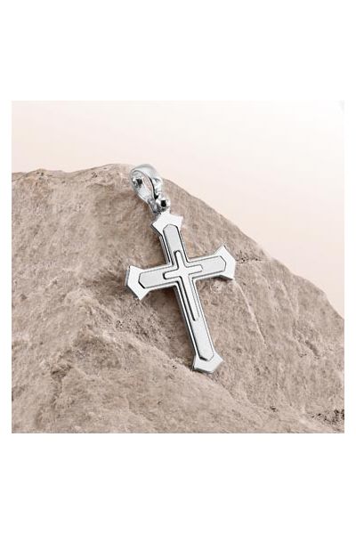 Sterling Silver Cleche Cross Pendant