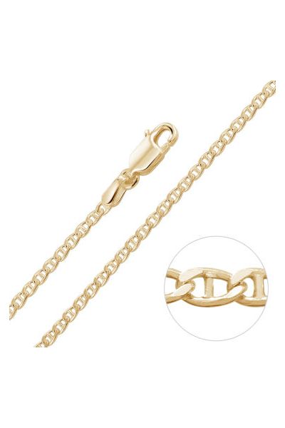  9ct Yellow Gold Plated 2mm Diamond Cut Marina Chain Necklace