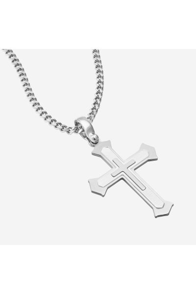 Sterling Silver Cleche Cross Necklace