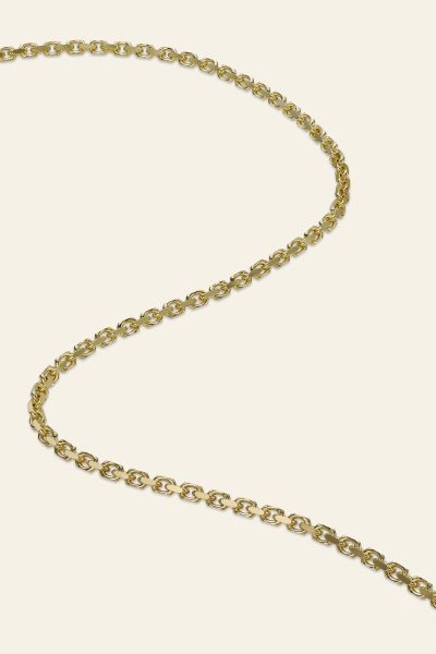 9ct Gold Plated Sterling Silver 3.5mm Anchor Chain