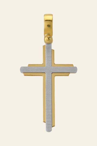 Gold Plated on Sterling Silver Cross Pendant