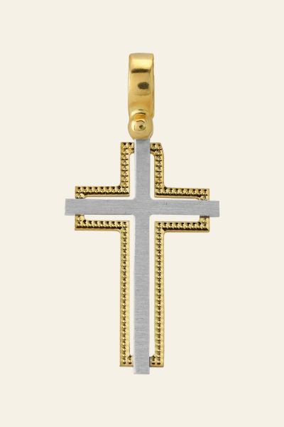Gold Plated on Sterling Silver Cross Pendant