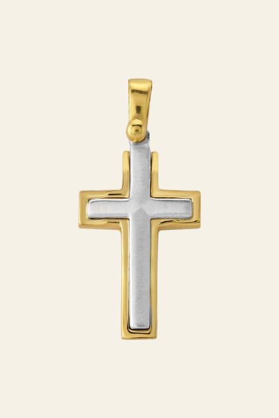 Gold Plated on Sterling Silver Cross Pendant