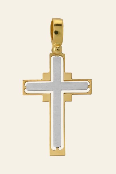 Gold Plated on Sterling Silver Cross Pendant