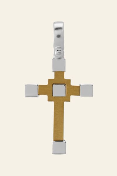 Gold Plated on Sterling Silver Cross Pendant