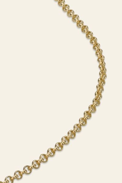 9ct Yellow Gold Plated Sterling Silver 2.3mm Belcher Chain