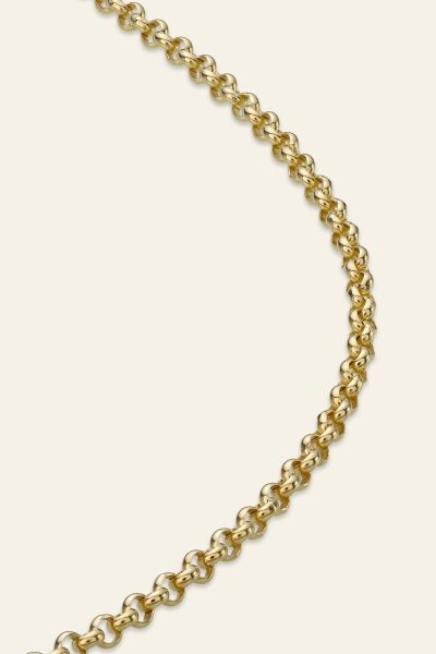 9ct Yellow Gold Plated Sterling Silver 2.6mm Belcher Chain