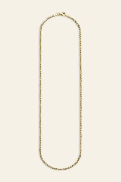 9ct Yellow Gold Plated Sterling Silver 2.6mm Belcher Chain
