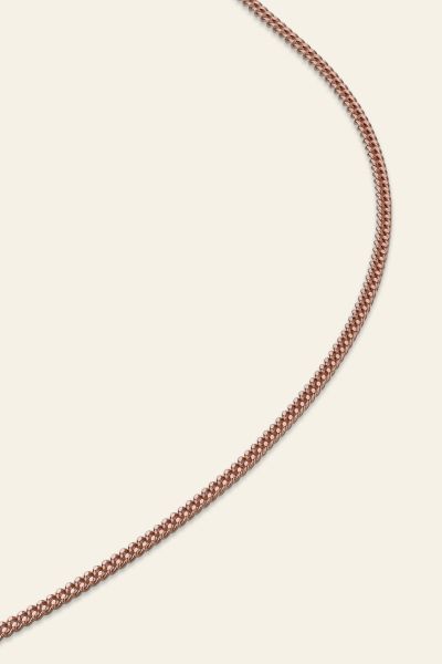 9ct Rose Gold plated 1.2mm Curb Chain