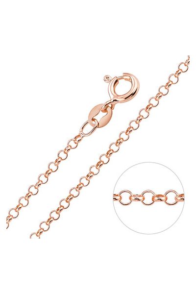 9ct Gold Plated Sterling Silver 2mm Belcher Chain Angle