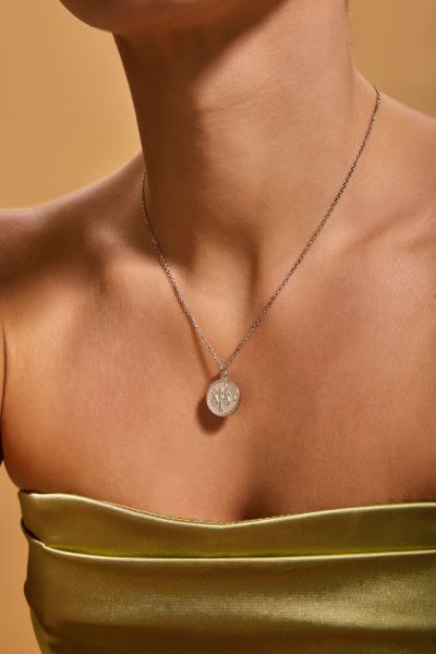 Sterling Silver Libra Zodiac Necklace