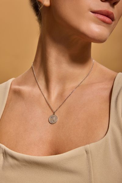 Sterling Silver Virgo Zodiac Necklace