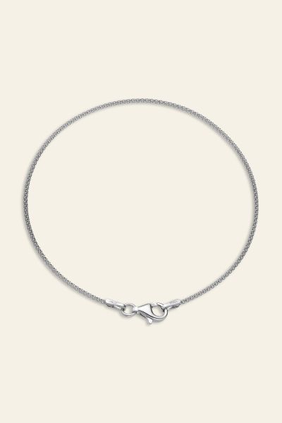 Sterling Silver 1.2mm Popcorn Link Bracelet