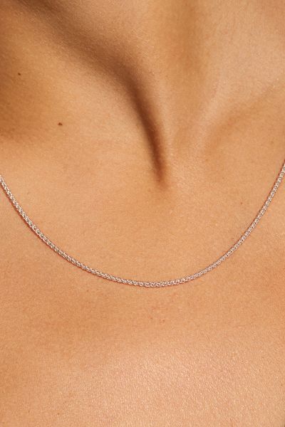 Sterling Silver 1.3mm Spiga Wheat Chain