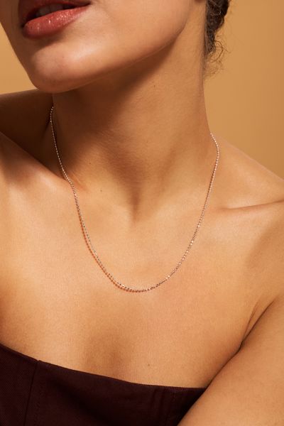 Sterling Silver Bead Chain 1.5mm Diamond Cut