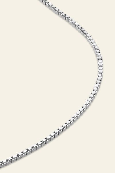 Sterling Silver 1.5mm Box Chain Necklace Diamond Cut