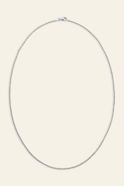 Sterling Silver 1.5mm Loose Rope Prince Of Wales Chain