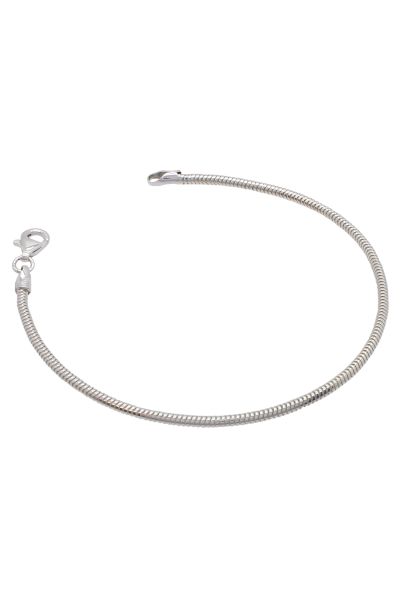 Sterling Silver 1.9mm Snake Link Bracelet with Chain