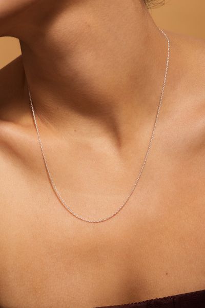 Sterling Silver 1mm Fine Loose Rope Prince Of Wales Chain