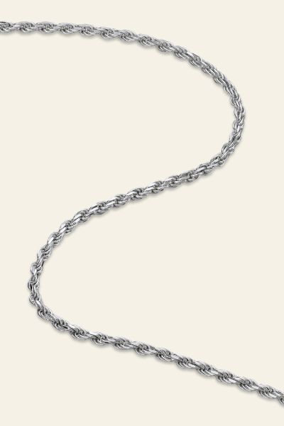 Sterling Silver 2.3mm Diamond Cut Rope Chain