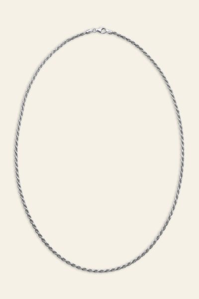 Sterling Silver 2.3mm Diamond Cut Rope Chain