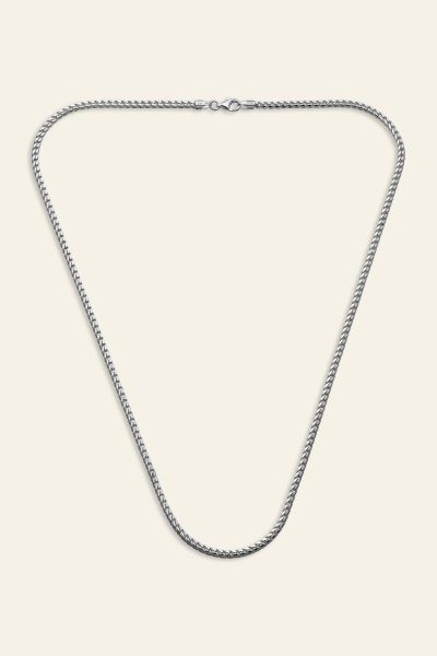 Sterling Silver 2.5mm Franco Chain Necklace 