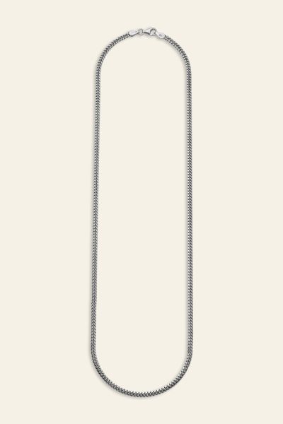 Sterling Silver 2.7mm Diamond Cut Cuban Chain Necklace 