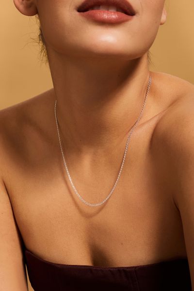 Sterling Silver 2mm Diamond Cut Marina Chain