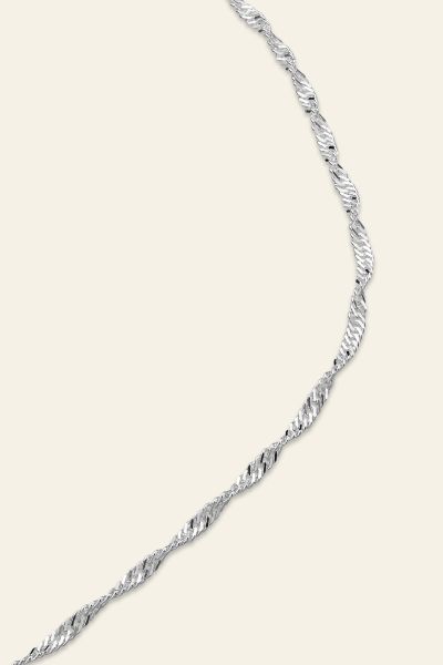 Sterling Silver 2mm Diamond Cut Singapore Chain