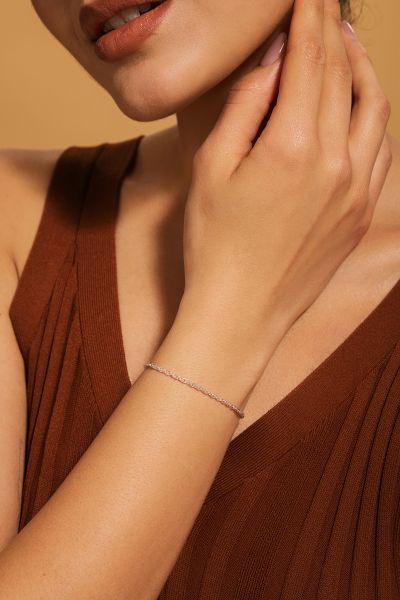 Sterling Silver 2mm Loose Rope / Prince of Wales Bracelet
