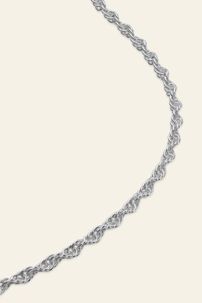 Sterling Silver 2mm Loose Rope Prince Of Wales Chain
