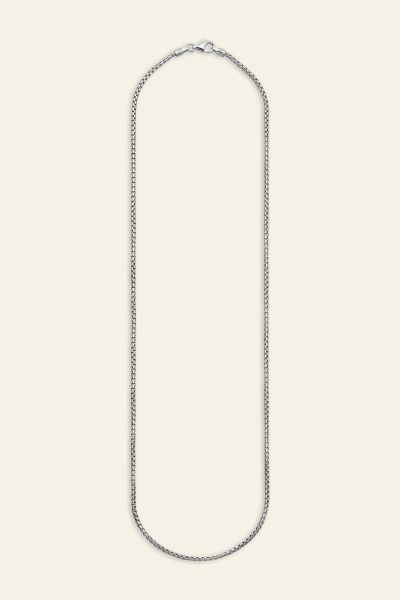 Sterling Silver 2mm Rounded Box Chain Necklace