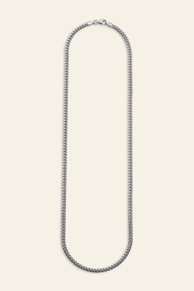 Sterling Silver 3.5mm Diamond Cut Cuban Chain Necklace 