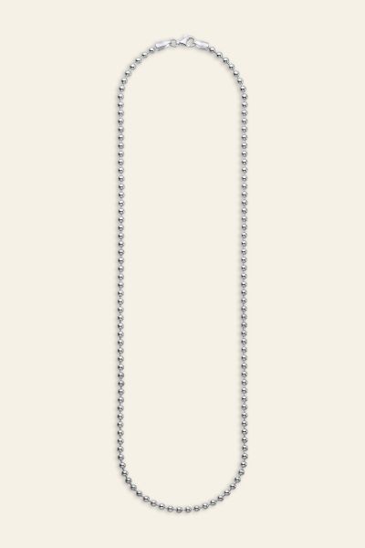 Sterling Silver 3mm Ball Bead Chain Necklace