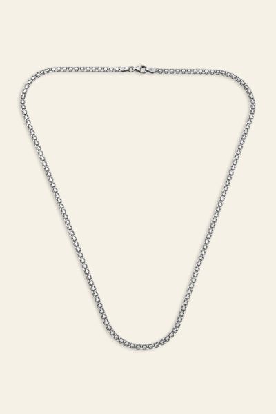 Sterling Silver 3mm Bismark Chain Necklace  