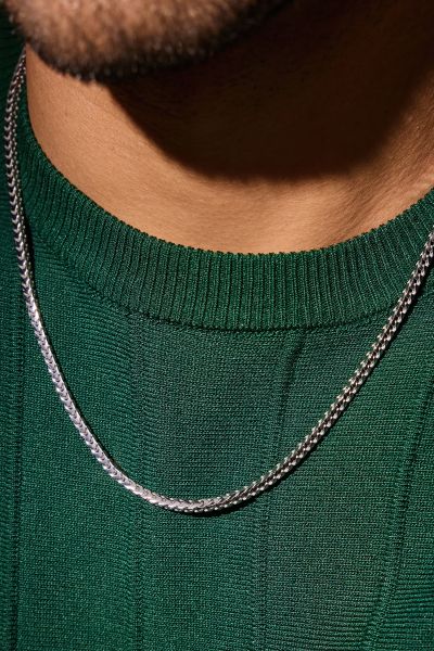 Sterling Silver 3mm Franco Chain Necklace  