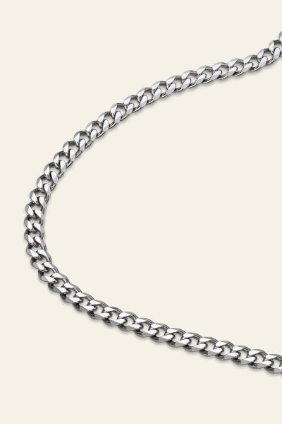 Sterling Silver 4.3mm Diamond Cut Curb Chain Necklace 