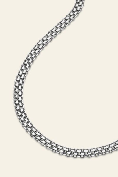Sterling Silver 4.4mm Bismark Chain Necklace  