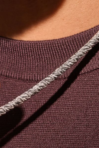 Sterling Silver 4.5mm Twisted Round Foxtail Chain Necklace