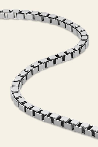 Sterling Silver 4.7mm Box Chain Necklace Diamond Cut Thick
