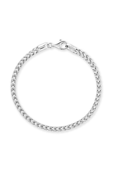 Sterling Silver 4mm Franco Bracelet with Chain 