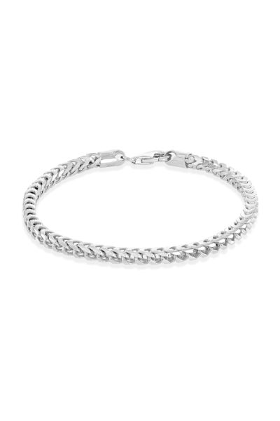 Sterling Silver 4mm Franco Bracelet with Chain 
