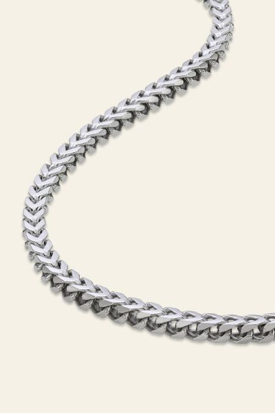 Sterling Silver 4mm Franco Chain Necklace  