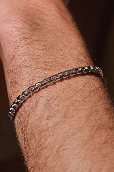 Sterling Silver 5.2mm Round Box Bracelet
