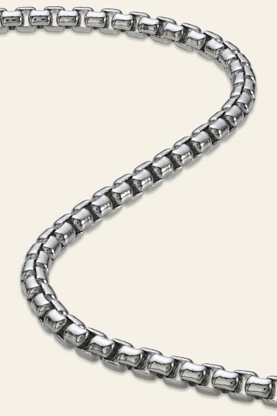 Sterling Silver 5.2mm Round Box Chain Necklace Thick