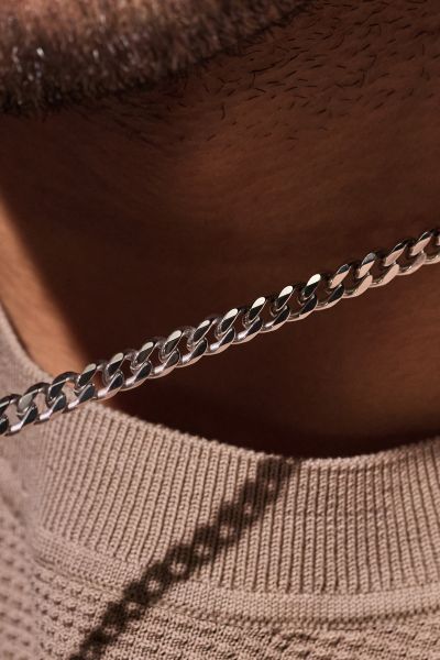 Sterling Silver 5.4mm Diamond Cut Curb Chain Necklace 