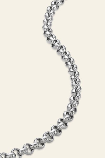 Sterling Silver 5mm Belcher Rolo Chain Necklace