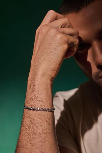 Sterling Silver 6.3mm Diamond Cut Cuban Bracelet