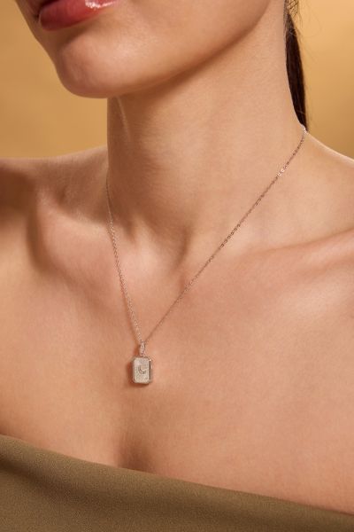 Sterling Silver Amulet Locket Necklace