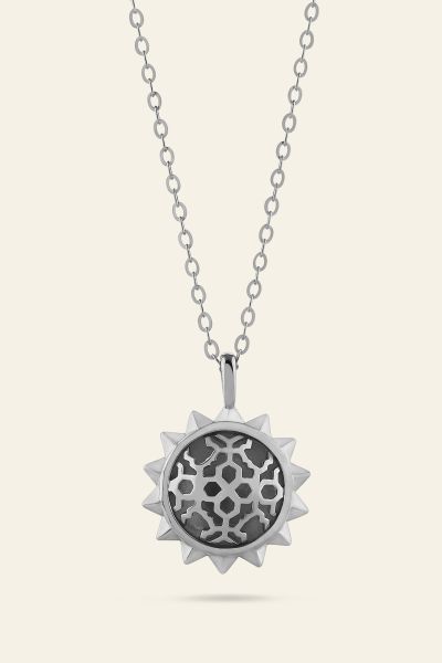 Sterling Silver Amulet Sun Necklace